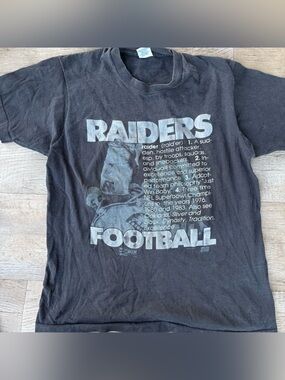 Vtg 90s SALEM Los Angeles LA Raiders Football Tshirt USA Super Bowl Champion L